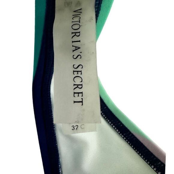 Victoria's Secret Twist Front stripe strapless Bandeau bikini top size 32C - Picture 3 of 6